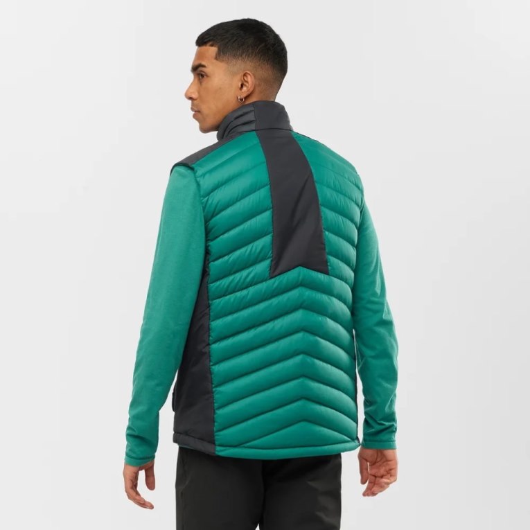 Pánské Zateplené Vesty Salomon Essential Xwarm Down Zelene | CZ 36WEDUO